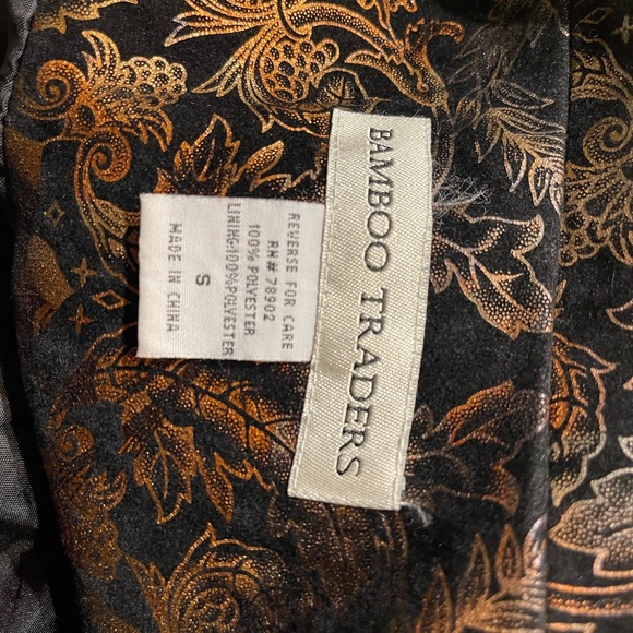 Flashy Retro 80s Style Printed Black Blazer Faux Brocade Blazer Jacket - Picture 3 of 10